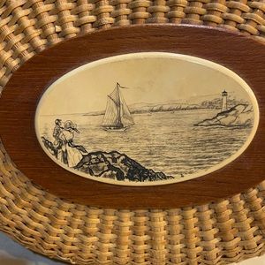 Vintage Barlow Nantucket basket purse